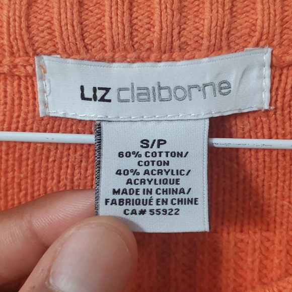 LIZ CLAIBORNE COTTON / ACRYLIC SWEATER SIZE S - Picture 4 of 6